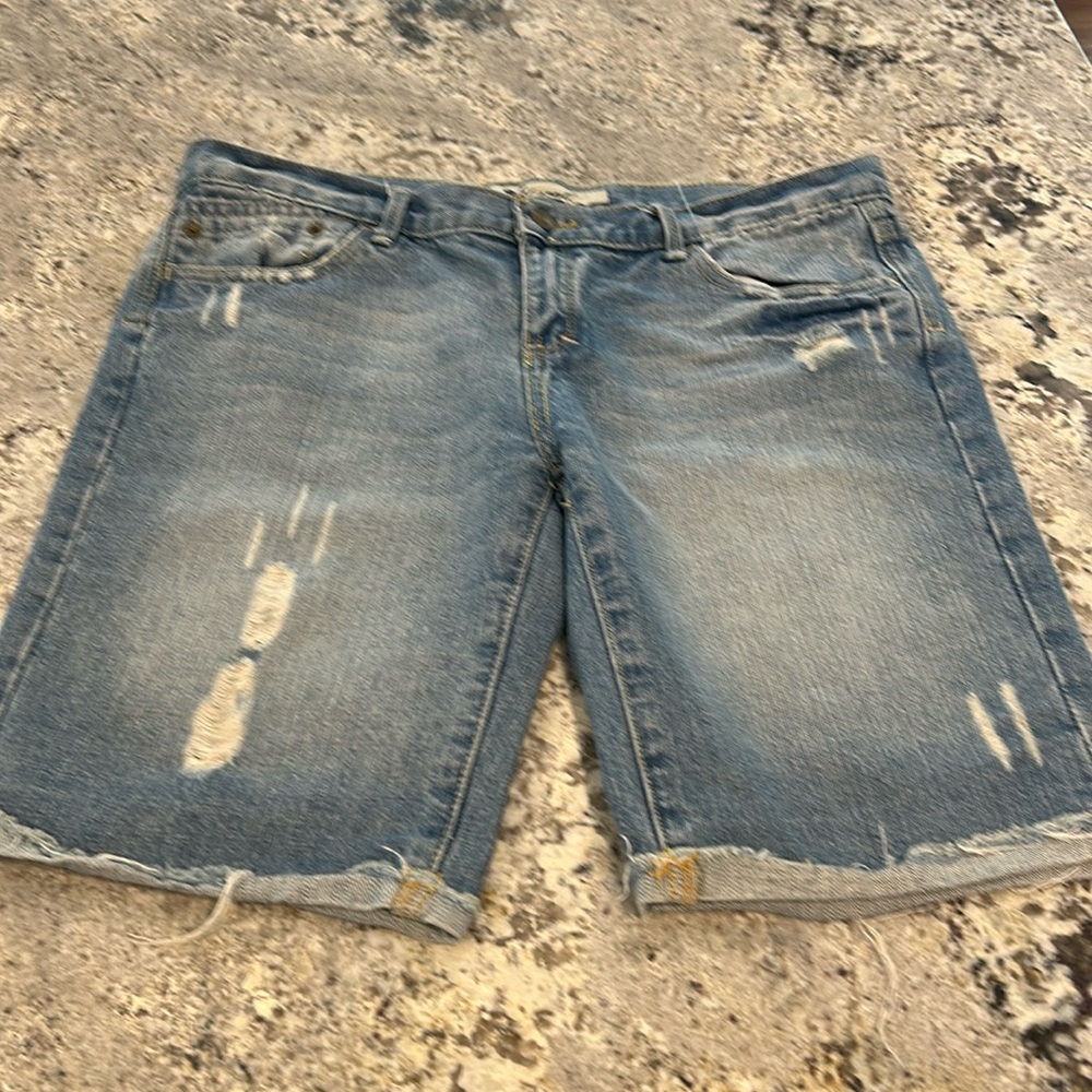 Wet Seal brand mid length blue jean shorts with pockets size 11